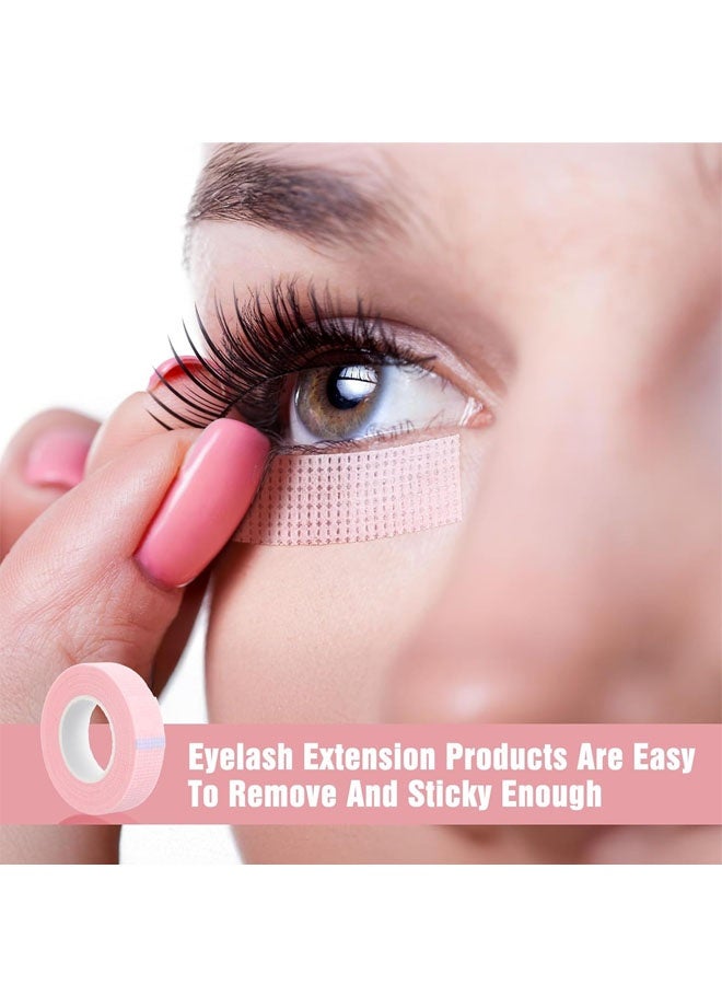 5Rolls Eye Makeup Tape,Sensitive Lash Tape  for Clusters,Eyelash Extension Tapes,Breathable Non-Woven Fabric,Makeup Tapes for Eyeshadow,9 m Each Roll,Pink - Image 2